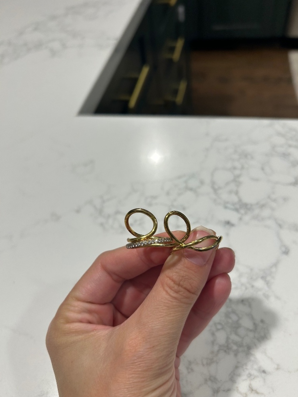 CompletedWorks Gold Plated White Topaz Ring